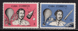 Cuba 1965 Mi# 1033-1034 ** MNH - Matias Perez, Cuban Aeronautics Pioneer / Space - North  America