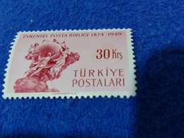 TÜRKİYE--1949 -- 30K   U.P.U. 75. YILI DAMGASIZ - Unused Stamps