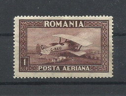 RUMANIA  YVERT  AEREO  1A   MH  * - Ungebraucht