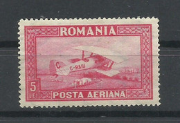 RUMANIA  YVERT  AEREO  3A   MH  * - Unused Stamps