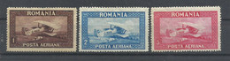 RUMANIA  YVERT  AEREO  1/3 B   MH  * - Ongebruikt