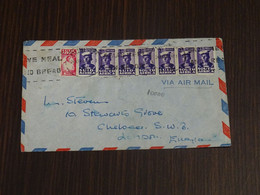 South Africa 1943 War Effort Cover To England VF - Luchtpost