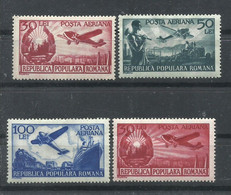 RUMANIA  YVERT  AEREO    53/56  MH  * - Unused Stamps