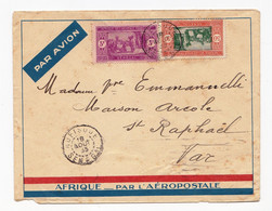 Lettre Sénégal 1935 Rufisque Afrique Par Aéropostale Saint Raphaël Var - Brieven En Documenten