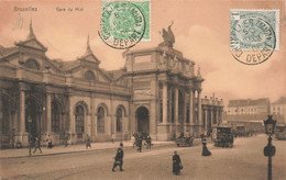 Belgique - Bruxelles - Gare Du Midi - Edit. Nels - Animé - Oblitéré Bruxelles 1906 - Carte Postale Ancienne - Brussels (City)