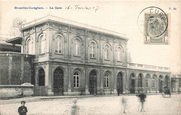 Belgique - Bruxelles - Cureghem - La Gare - Animé - Oblitéré Cureghem 1907 - Carte Postale Ancienne - Brussel (Stad)