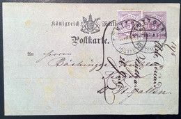 STUTTGART 26.7.1875 ! FRÜHE VERWENDUNG Mi 45a Auf Ganzsache Postkarte>St Gallen Schweiz (Württemberg UPU Brief - Enteros Postales