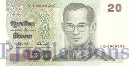 THAILAND 20 BAHT 2003 PICK 109 UNC - Thailand