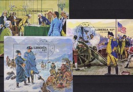Unabhängigkeit USA 1976 Liberia Blocks 99,100+102 O 13€ Präsident Washington M/s Military Blocs History Sheets Bf Africa - George Washington
