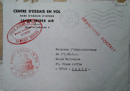 M 6  Lettre En Fm Centre Essais Istres - Posta Aerea Militare