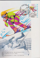 1991 Liechtenstein MC 105 Mi: LI 1032°, Y&T: LI 973°, ZNr. LI 973°, Olympische Winterspiele Albertville 1992 Ski Abfahrt - Other & Unclassified