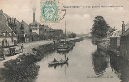 Armentières * 1905 * Péniche Batellerie * La Lys , Quai Du Pont De Beuavais * Péniches Barge Chaland * Industrie Charbon - Armentieres
