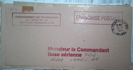 M 6  Lettre En Fm Base Aérienne 722 Devant De Lettre - Correo Aéreo Militar