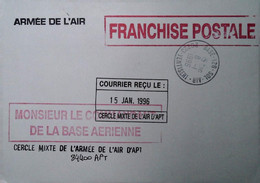 M 6  Lettre En Fm Base Aérienne 126 - Poste Aérienne Militaire