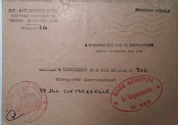 M 6  Lettre En Fm Base Aérienne 702/902 - Posta Aerea Militare