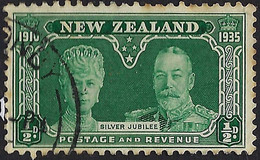 NEW ZEALAND 1935 KGV ½d Green, Silver Jubilee SG573 Used - Usados