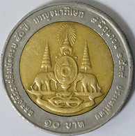 Thailand - 10 Baht BE2539 (1996), Golden Jubilee - Reign Of King Rama IX, Y# 328.1 (Small Portrait) (#1701) - Thailand