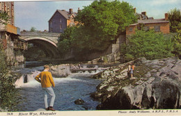 Postcard  River Wye Rhayader Wales [ Salmon Fishing ? ]  My Ref B14689 - Radnorshire