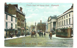 Postcard  Devon Theatre Royal Well Animated Printed Happy New Year Posted 1907 - Plymouth