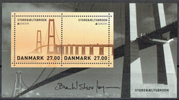 Bertil Skov Jørgensen. Denmark 2018. CEPT. Bridges. Souvenir Sheet. Michel Bl.70 MNH. Signed. - Hojas Bloque