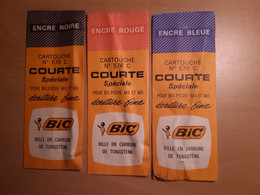 Mines Noir, Rouge, Bleu, Ref  576C Pour Bic Dans étui Papier D'origine - Schreibgerät