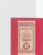 MONGOL BANK - . 20 MONGO . ETAT LUXE . 2 SCANES - Mongolie