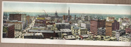 LARGE CPA 3 VOLETS USA - INDIANAPLOIS - SUPERBE PANORAMA CENTRE VILLE En 3 CPA Détails - Indianapolis