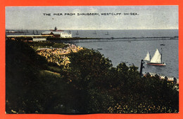 CPA GLACEE WESTCLIFF ON SEA "  The Pier From Shrubbery " - Southend, Westcliff & Leigh