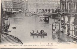 FRANCE - INONDATION DE PARIS - à La Gare St Lazare - LL - Carte Postale Ancienne - Inondations De 1910