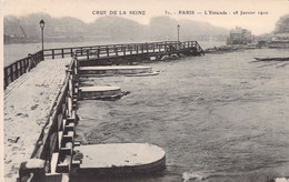 FRANCE - INONDATION DE PARIS - L'Estacade 28 01 1910 - Carte Postale Ancienne - Alluvioni Del 1910
