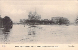FRANCE - INONDATION DE PARIS 1924 - Vue De L'Ile ST LOUIS - Carte Postale Ancienne - La Crecida Del Sena De 1910