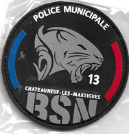 Ecusson PVC POLICE MUNICIPALE BSN CHATEAUNEUF LES MARTIGUES 13 - Police & Gendarmerie