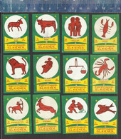 KIENEN ASTROLOGIE DIERENRIEM HOROSCOOP ZODIAQUE CONSTELLATIONS ZODIAC STERRETEKENS -  MATCHBOX LABELS NETHERLANDS - Zündholzschachteletiketten