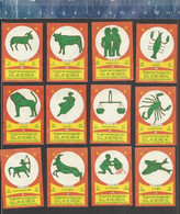 KIENEN ASTROLOGIE DIERENRIEM HOROSCOOP ZODIAQUE CONSTELLATIONS ZODIAC STERRETEKENS -  MATCHBOX LABELS NETHERLANDS - Zündholzschachteletiketten