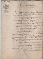 Quittance 1861 Guillaud Bourgoin Guenier Arcisse Doncieux Marion Léonard Mongourdin Corbelin Double Anthais - Manuscripts