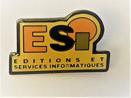 PINS  ESI éditions Et Services Informatiques LOGO / 33NAT - Informatique