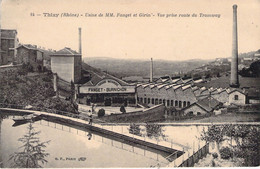 FRANCE - 69 - THIZY - Usine De MM Fanget Et Girin - Vue Prise Route Du Tramway - Carte Postale Ancienne - Thizy