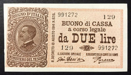 2 Lire Buono Di Cassa Serie 129 17 10 1921 Q.fds LOTTO 4365 - Italië – 2 Lire