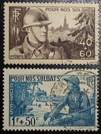 FRANCE 1940 POUR NOS SOLDATS Yv N°451/52 UESD - Used Stamps