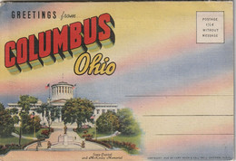 Souvenir Folder Of Greetings From Columbus, Ohio - Columbus