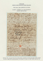 Ceylon / Sri Lanka: 1845, MY 9, A Heavily Criss-cross Written EL - A Practice To - Sri Lanka (Ceylan) (1948-...)