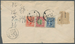 China: 1947, Registered Domestic Flight Cover From TSANGWU (WUCHOW) To Shanghai - Lettres & Documents