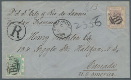 Hong Kong: 1884, Registered Letter To Halifax, Canada Bearing 10c 1880 Violet (w - Autres & Non Classés