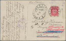 Hong Kong: 1911, Incoming Via Siberia: Three-line Violet "FORWARDED BY. / KUNST - Autres & Non Classés