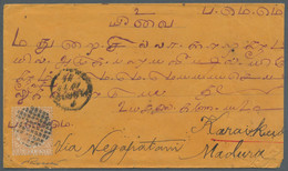 Malayan States - Straits Settlement: 1880, 8c Orange Tied To Envelope By Mute Do - Straits Settlements