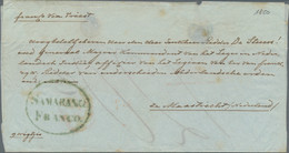 Dutch India: 1850, Oval Framed "SEMARANG / FRANCO" Endorsed "via Triest" On Enve - Indes Néerlandaises