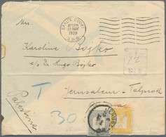 Palestine - Postage Dues: 1928 Postage Dues 2m. Yellow And 10m. Grey Used On Sta - Palestine