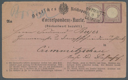 Deutsches Reich - Brustschild: 1872, Großer Brustschild 1/4 Groschen Grauviolett - Lettres & Documents