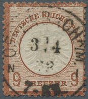 Deutsches Reich - Brustschild: 1872 Großer Brustschild 9 Kreuzer In Der Farbvari - Oblitérés