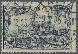 Deutsche Kolonien - Samoa: 1901, Kaiseryacht, 3 M. Violettschwarz, Gut Gezähnt U - Kolonie: Samoa